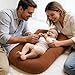 Loevin Baby Lounger for Newborn (0-24 Months), 100% Breathable Cotton Baby Nest, 3-in-1 Infant Lounger & Play Mat & Diaper Changing Pad, Portable for Home & Travel, Infant Essentials Gifts (Coffee)