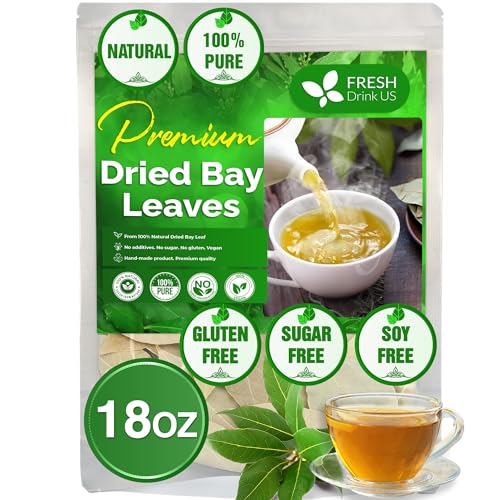Image of FreshDrinkUS, Premium 18oz Dried Bay Leaves, 100% Natural & Pure from Bay Leaf, Bay Leaves Spice, Wildcrafted, Fresh Harvested, Bay Leaves For Cooking, Sugar-Free, Gluten Free, Caffeine Free, Vegan