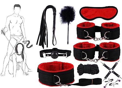 Conjunto de Cuero de 10 Piezas, Regalo de Entrenamiento Deportivo y Fitness, cinturón elástico de Entrenamiento de Pareja para competiciones Deportivas y Eventos Familiares (Morado)