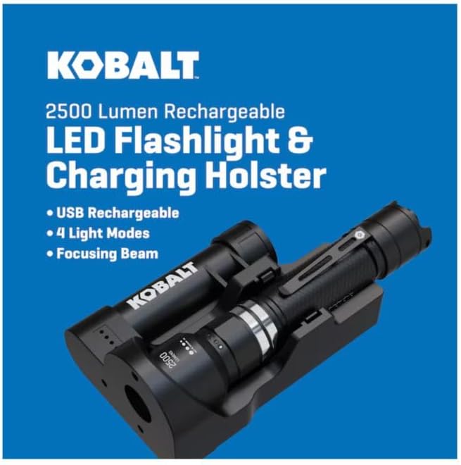 K.balt 2500-Lumen 4 -Mode LED Rechargeable Flashlight
