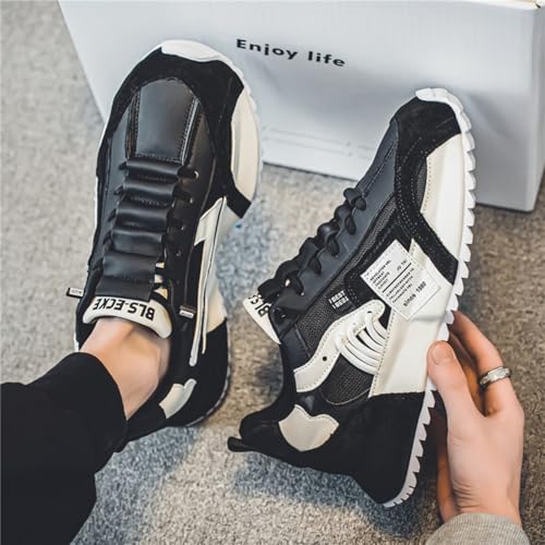 Men's Low - top Lace - up Casual Sneakers: Breathable Mesh, Thick Bottom. Great for Running, Jogging, Camping, All - Season Wear.3