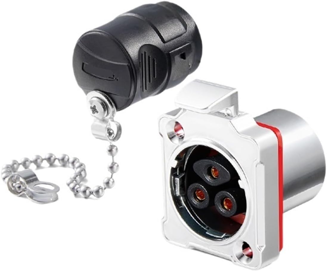 Solder Type 25A BD24 Aviation Plug and Socket 3-pin snap-on Power Industrial Connector(Metal Female Base)