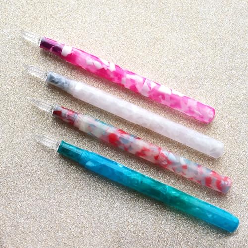 寺西化学 Teranishi Chemical Industry Guitar Glass Pen with Cap Aurora Jelly Blue GLAAL-JB - Image 3