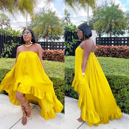 Womens Sexy Summer Dresses Halter Neck Plus Size Long Maxi Dress Casual Floral Beach Sun Dresses with Pockets4