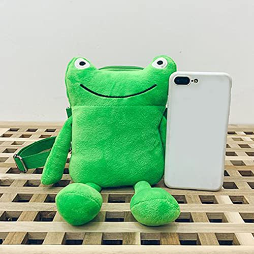 Crossbody Bags Casual Cartoon Shoulder Bag Green for Frog Crossbody Bag Bag Plush Bag Handbag for Family Gatherings2