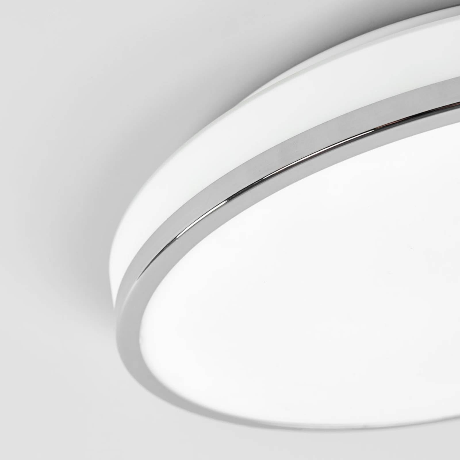 Lindby LED Deckenlampe Lyss (spritzwassergeschützt (Modern) in Weiß aus Glas (1 flammig,) - Bad Deckenleuchte Lampe Badezimmerleuchte