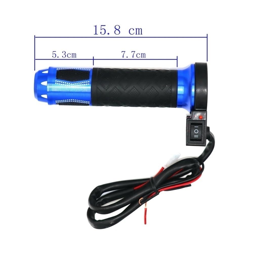 Housses poignée Moto Poignées Chauffantes Moto, VTT, Scooter, 22 Mm, 7/8", Accessoires De Remplacement pour Guidon, 12 V(Black)