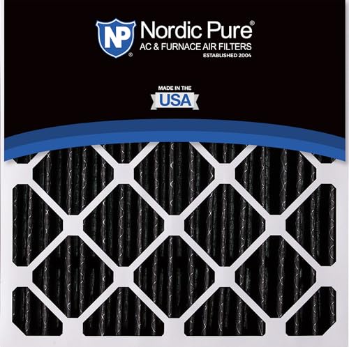 Image of Nordic Pure 20x20x5 MERV 12 Plus Carbon Air Filter 1 Pack | Actual Size: 19 5 /8 x 19 7 /8 x 4 3 /8 Honeywell Replacement Made in USA, Advanced HVAC Furnace Filtration, Pet & Odor Control