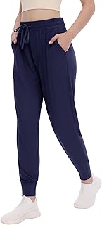 Women's Joggers with Pockets - High Waisted Sweatpants Tapered Leg Drawstring Lightweight Athletic Pants