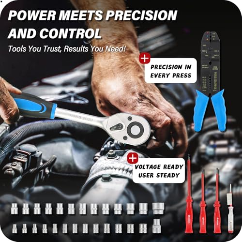 TEENO Maletín Herramientas | 1000 Piezas Caja Herramientas | Carro Herramientas con Asa Telescópica | Caja de Herramientas Completa con 4 Niveles | Maleta de Cromo Vanadio y Acero | Hogar, Auto y DIY - imagen 6