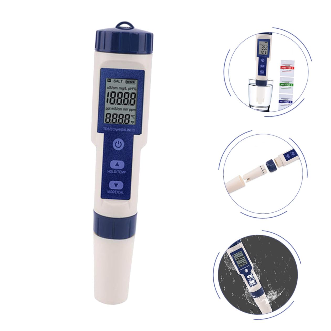 Healvian Digitaler Salzgehaltmesser für Meerwasser mit LCD Anzeige Kunststoffgehäuse Schnelles und Genaues Messergebnis für Aquarien und Fischbecken