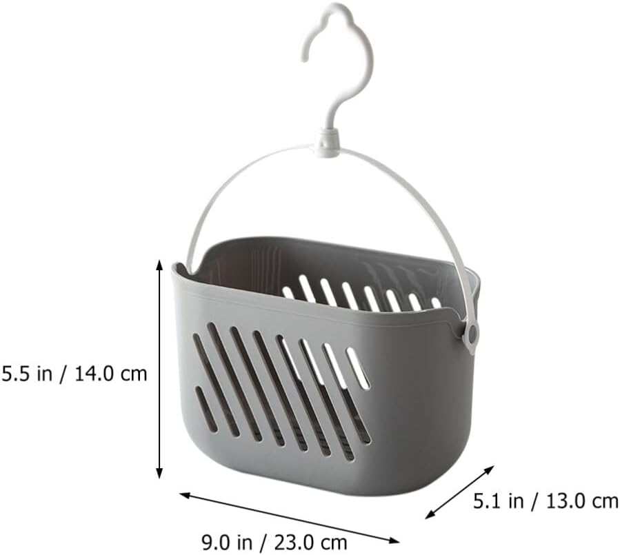 DOITOOL Plastic Hanging Shower Caddy Basket Small Portable Shower Organizer with Rotatable Hook for Bathroom and Kitchen Storage Easy Installation and Cleaning 2Pcs