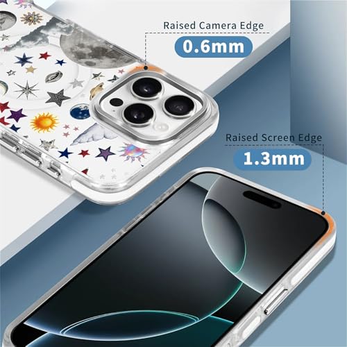 Coque iPhone 16 Pro Max Magsafe transparente rigide antichoc design collage