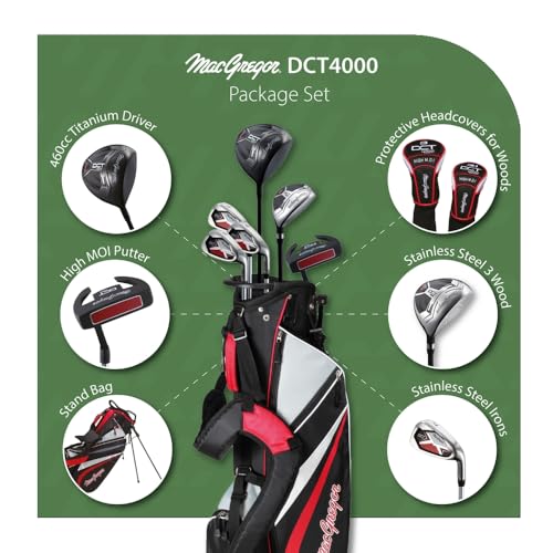MacGregor DCT4000 Men's Golf Club Set with Bag – 9 Piece