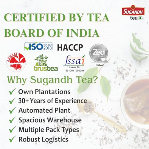 Image of Sugandh Instant Lemon Black Tea 1Kg - No additives or artificial flavours - Just add hot water (Makes 100 cups)