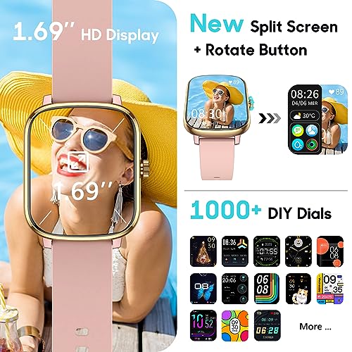 Popglory Smart Watch for Women Men Kids 1.69" Smartwatch - Image 2