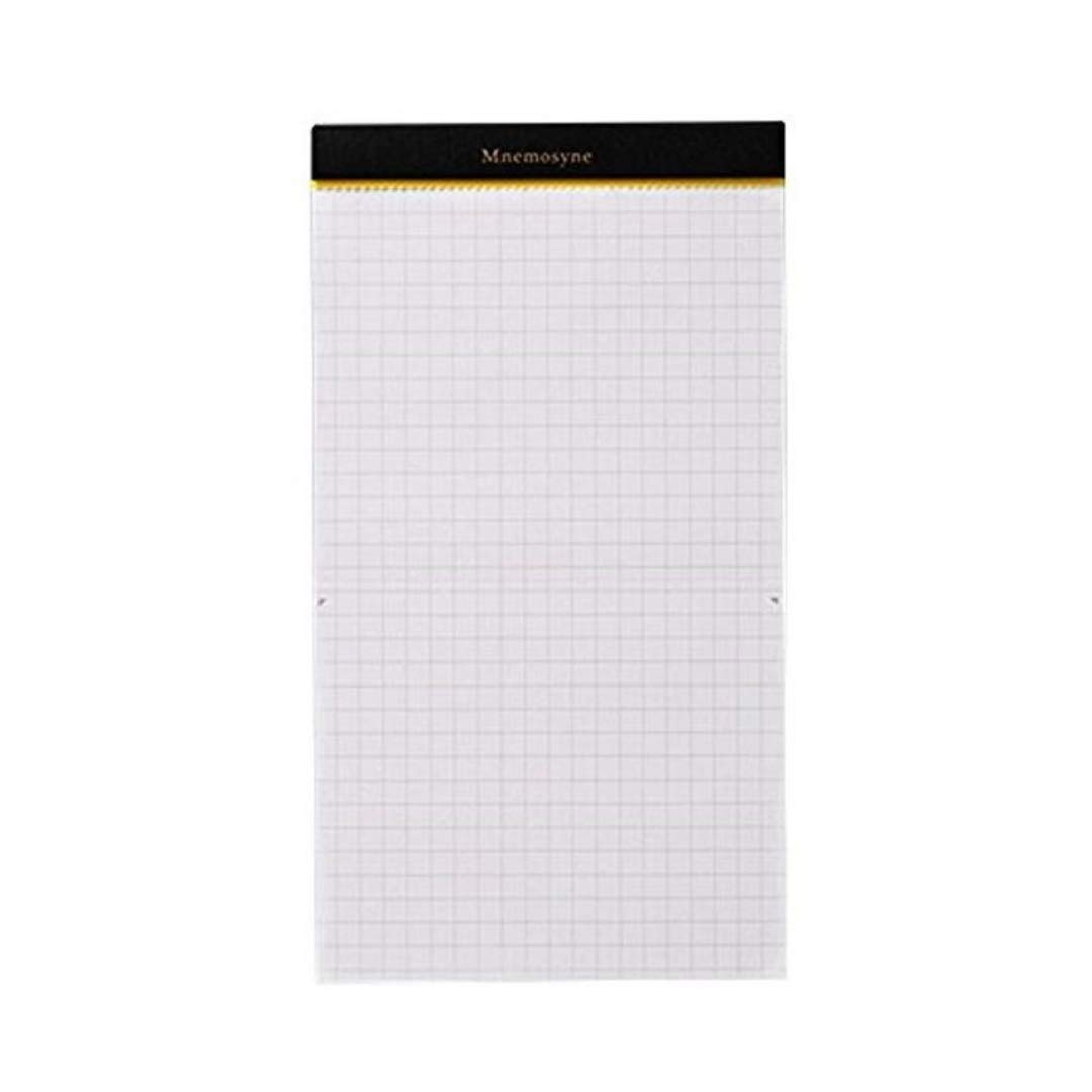 Maruman MNEMOSYNE Notizblock, 17,8 x 9,9 cm, doppelte Perforation, 5 mm kariert, 50 Blatt (N177A) 4er-Pack