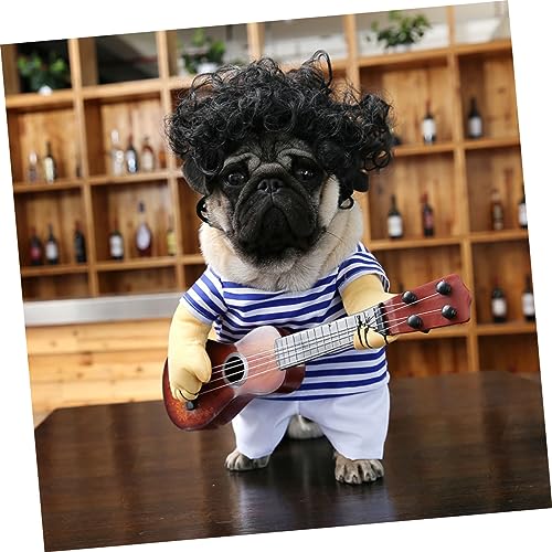 Disfraz divertido de guitarrista para perro talla XL miniatura 6