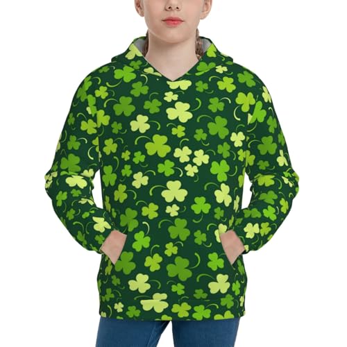 Happy St. Patrick's day Kid Hoodies Boys Sweatshirts Girls Pullover with Pocket