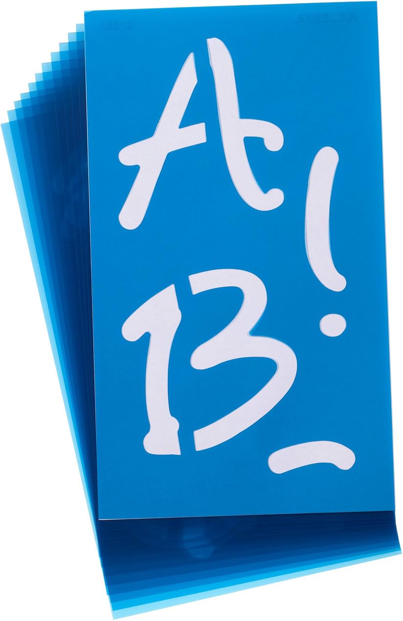Acme Plastic Alphabet Stencils -Angelina Script 4-inch