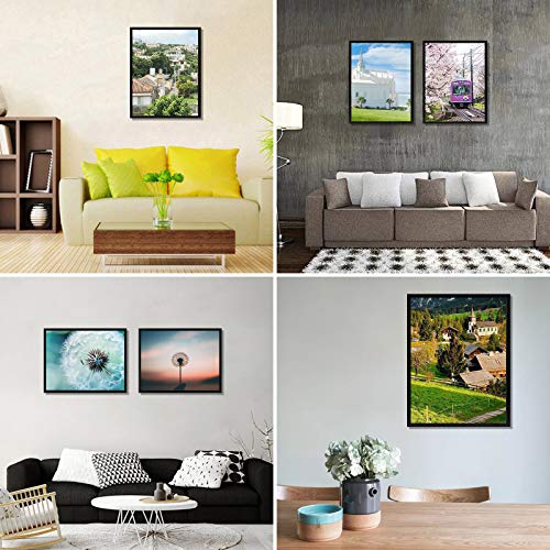 Teqooza 12X16 Inch Diamond Painting Picture Frames, Compatible With 30X40 Cm Without Mat, For Arts Or Photos Or Posters, Black Frame With Acrylic Protection And Hanging Kit, Pack Of 1 #TOP5