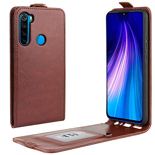 Étui en cuir Xiaomi Redmi Note 8 housse protection intégrale clapet vertical crazy horse