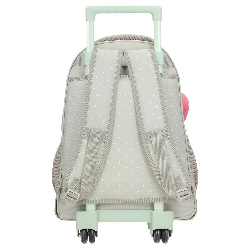 Disney Joumma Bags Minnie Wild Nature zaini per bambini, varie dimensioni, zaino da passeggio, realizzato in poliestere, include pompon decorativo., Verde, Zaino ruote
