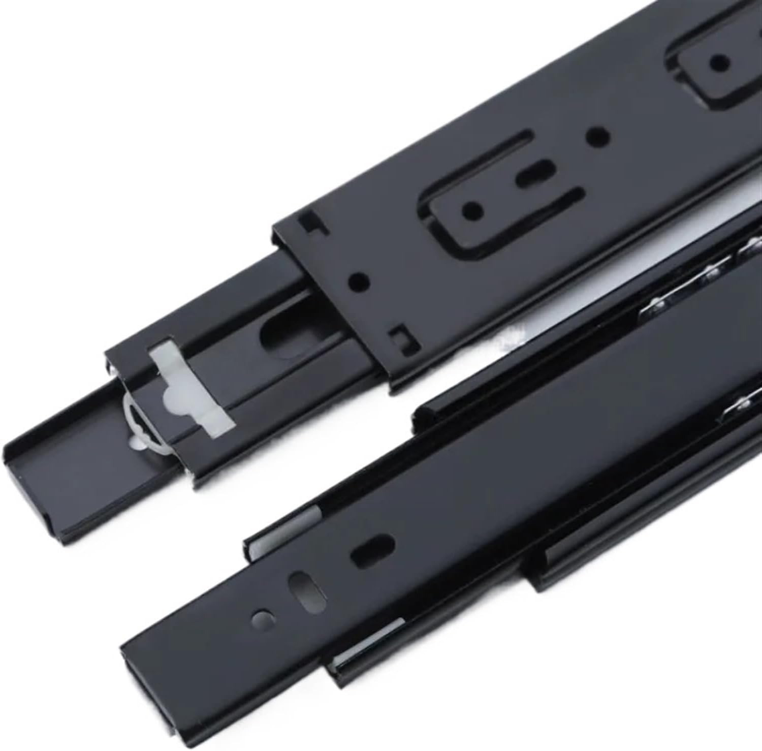 Heavy Duty Drawer Slides 2 PCS Premium Rebound Drawer Slide with Three Silent Solid Steel Balls and Thickened Rails Stainless(12 inches(300mm))