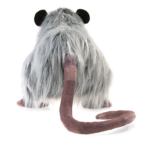 Folkmanis Opossum Hand Puppet, Gray, Black, Brown, 1 Ea #TOP2