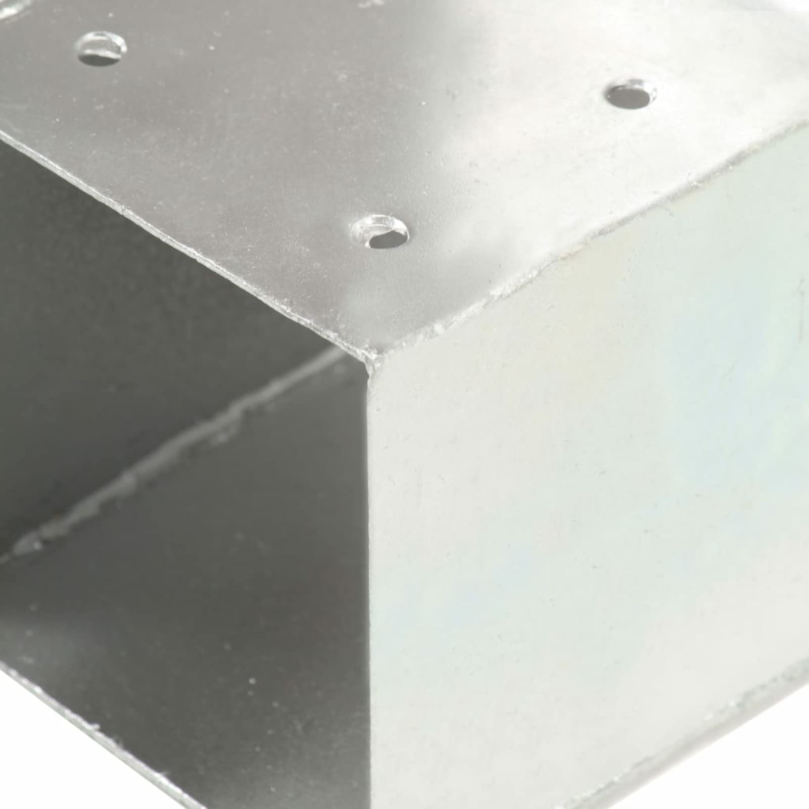 Connettore per Pali a Forma di T in Metallo Zincato 71x71 mm,Angolo per palo per Legno, Argento Supporto per Pali,per Gazebo e Porticati,da Avvitare,per Fissaggi su Calcestruzzo