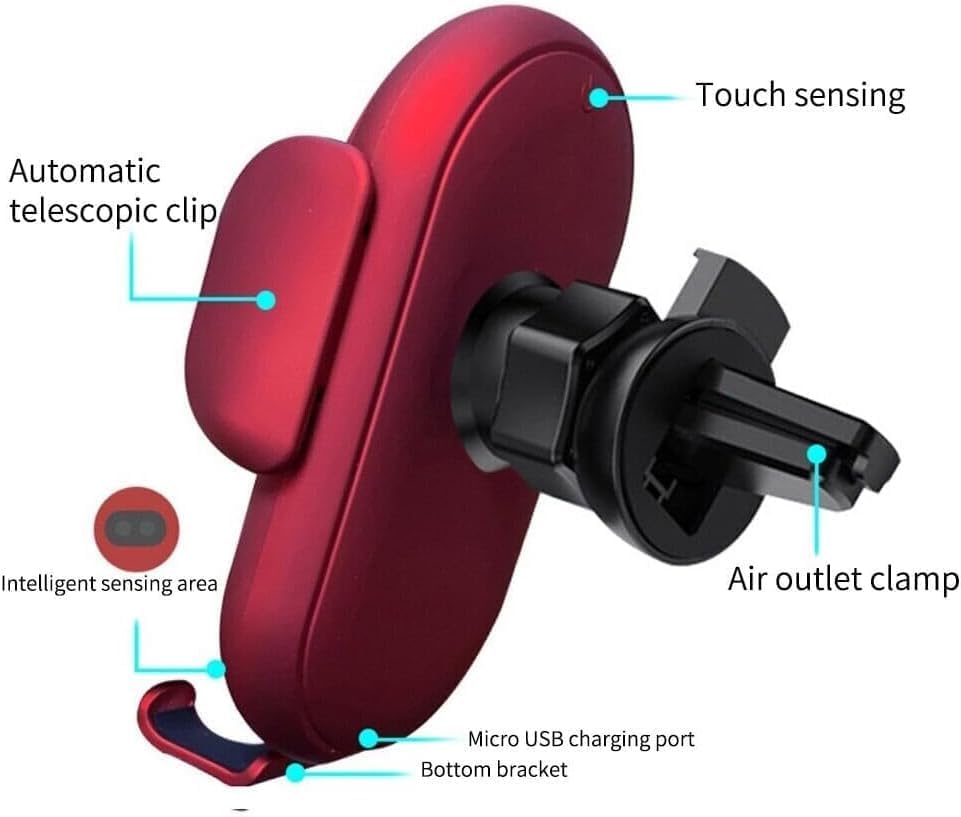Miniatura 4 de Smartcar - Cargador inalámbrico para teléfono, soporte de teléfono celular de moda para automóvil, cargador inteligente para teléfono, cargador