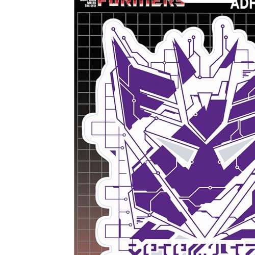 Image of Hasbro Transformers Decepticons Shield Adhesive Vinyl Decal - Fun Decepticons Sticker for Water Bottle or Laptop