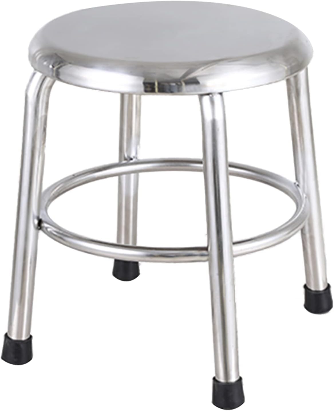 Tabouret de bar créatif en acier inoxydable avec dossier – 40 cm de haut, tabouret moderne multifonction pour salle à manger et comptoir pour cuisine, café, usage domestique – Design élégant et