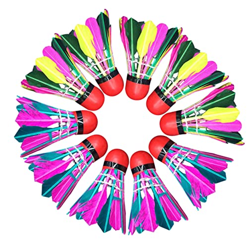 Abaodam Shuttlecock Badminton Balls 11pcs Set Lightweight Portability for Boys and Girls Adults Training