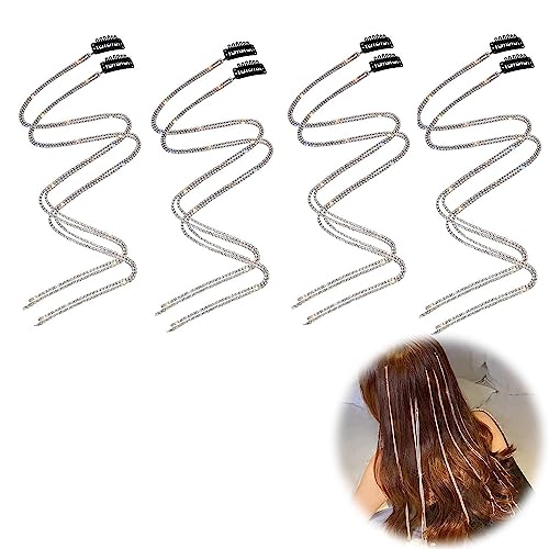 10 Forcine Per Capelli Con Strass A Forma Di Foglia Di Cristallo