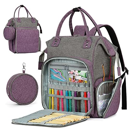 Can i bring knitting needles in my carry on luggage Coopay Large Yarn Storage Backpack