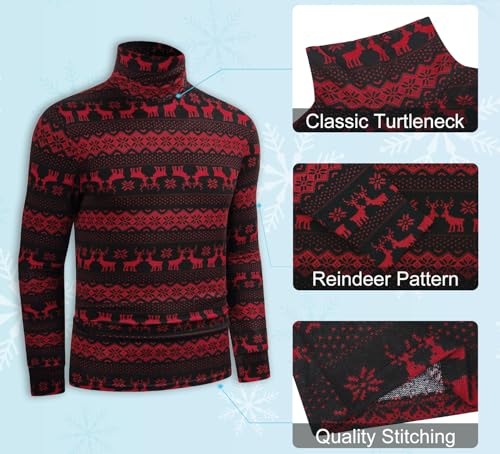 Mens Turtleneck Long Sleeve T Shirts Slim Fit Thermal Undershirt Lightweight Pullover4