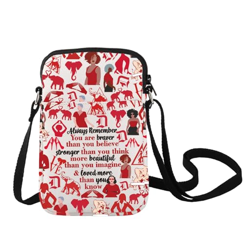 LEVLO Red Elephant Sorority Crossbody Bag Sisterhood Gift Sorority Shoulder Bag Greek Sorority Merchandise