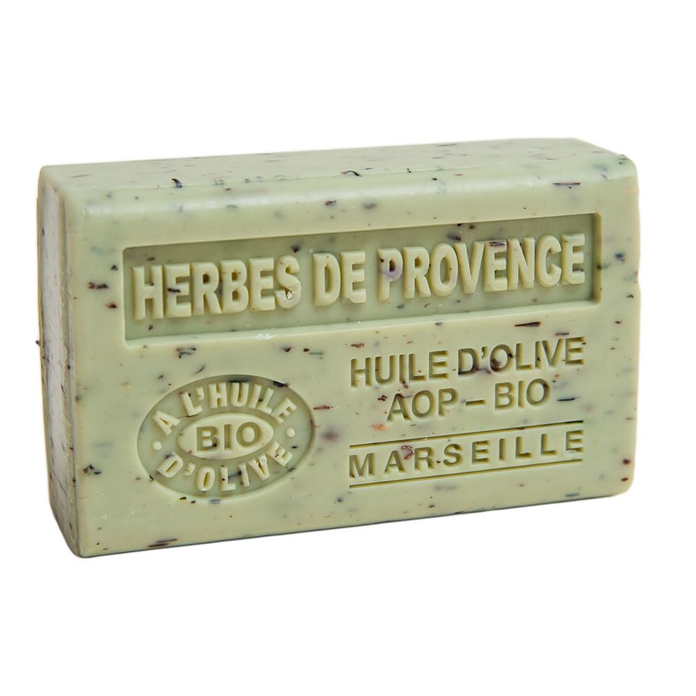 Savon de Marseille - French Soap Made With Pure Organic Olive Oil and Shea Butter - Herbs of