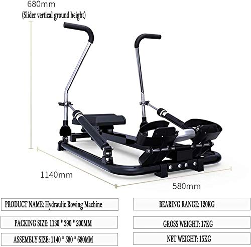 Image of Rowing Machines Rowing Machine Foldable Hydraulic Rowing Machine 6 Resistance Levels Max User Weight 120 Kg Fitness Cardio