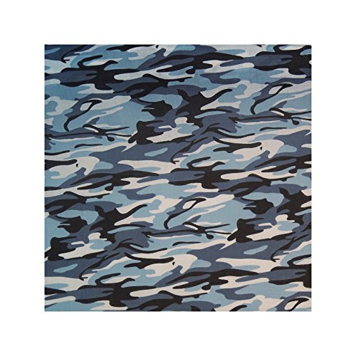 1 Metre | Blue Camouflage Polycotton Poplin Fabric **Free UK Post** Japanese Qkt 4000 Poly Cotton Material Desert Camouflage Dressmaking Shirts Clothes Crafts Camouflage Fabric