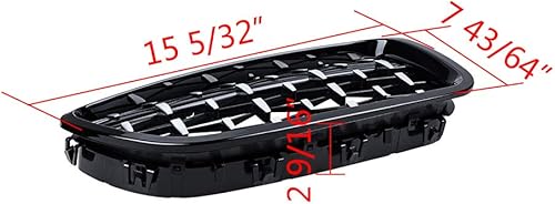 Miniatura 3 de Parrilla frontal negra brillante compatible con BMW F10 528i 535i 550i 4D M5 2011-2016 '10-'17