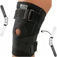 Joelheira Ortopédica Articulada com Cintas Cruzadas e Dobradiças Metálicas (G(39-43) cm)