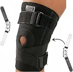 Joelheira Ortopédica Articulada com Cintas Cruzadas e Dobradiças Metálicas (G(39-43) cm)