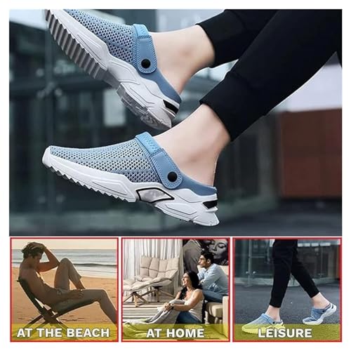 Generic Men's Orthopedic Hollow-Out Summer Sandals,Mesh Shoes Sandals Mens,Orthopedic Diabetic Walking Boat Shoes Breathable Knit Mesh Walking Shoes Beach Sandals with Arch Support3