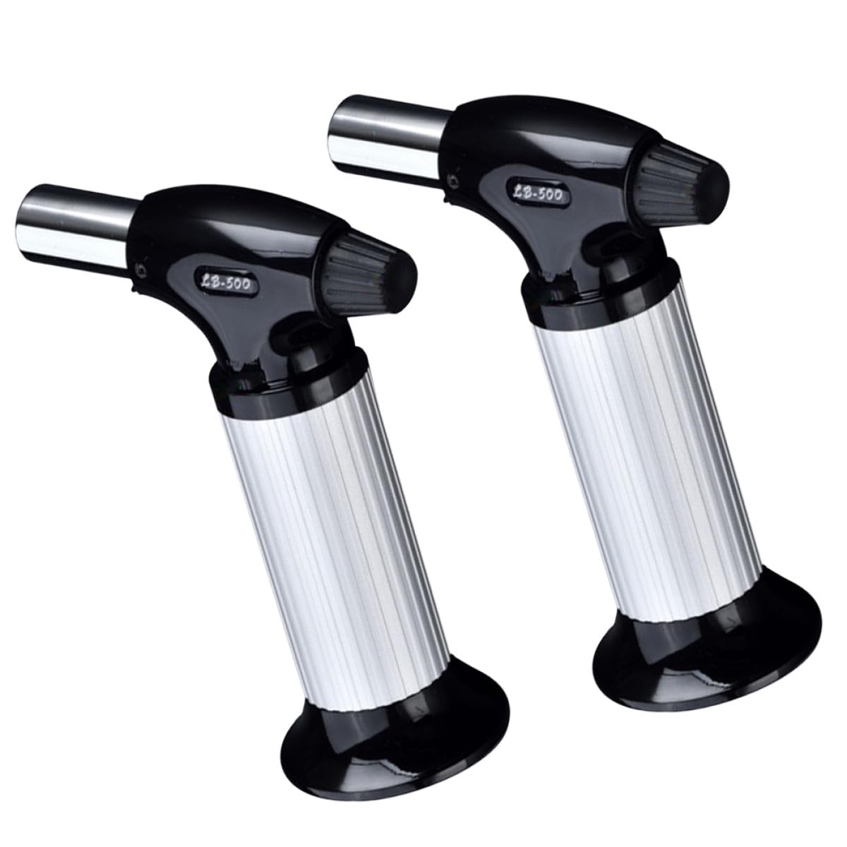 2 Stück Schweißpistole mit Ergonomischem Design aus Edelstahl Leicht und Kompakt als Grillanzünder für Camping und Outdoor Einsätze