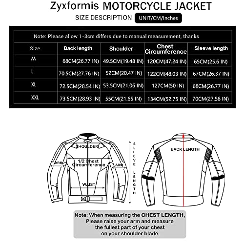image for Zyxformis Motorcycle Jacket Motorbike Biker Waterproof Jackets Windpro