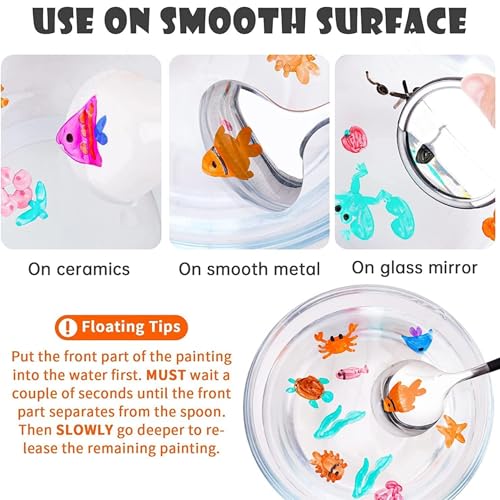 Image of JOUET Magic Floating Water Painting Pens, 8 Colours Erasable Markers Set for Kids and Adults, Quick-Drying Whiteboard Markers for Smooth Surfaces