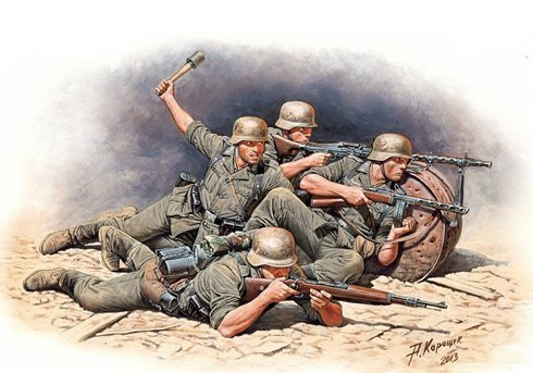 Infantería Alemana, Serie Batalla Frente Este 5 Figuras miniatura 1