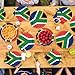 Greencian 96Pcs South Africa Flag Party Supplies Patriotic Festival Plates and Napkins South Africa Themed Disposable Paper Tableware Set for Sports Events Birthday Party Decorations Serves 24